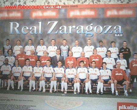 Coleccionismo deportivo: POSTER REAL ZARAGOZA 2004/2005